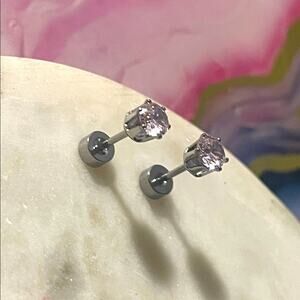 stainless steel screw back earrings